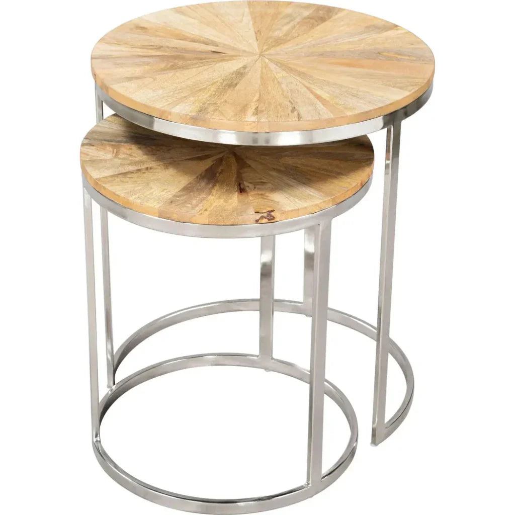 Bari Coffee Table Set (2 - Piece) Natural - LOOMLAN - Zuo Modern - Coffee Tables