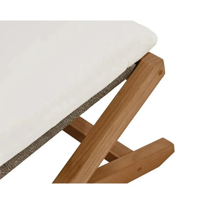 Bari Fabric Modern Stool-Outdoor Ottomans-SUNPAN-LOOMLAN