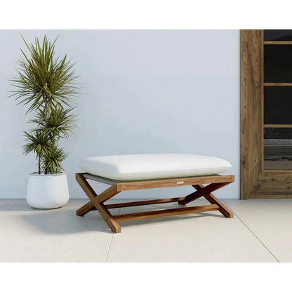 Bari Fabric Modern Stool-Outdoor Ottomans-SUNPAN-LOOMLAN
