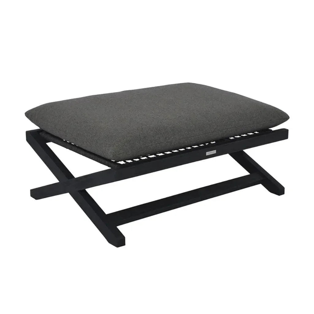 Bari Fabric Modern Stool-Outdoor Ottomans-SUNPAN-Charcoal-Gracebay Grey-LOOMLAN