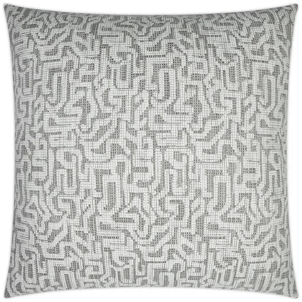 Barkley Abstract White Taupe Large Throw Pillow Insert - LOOMLAN - D.V. Kap - Throw Pillows