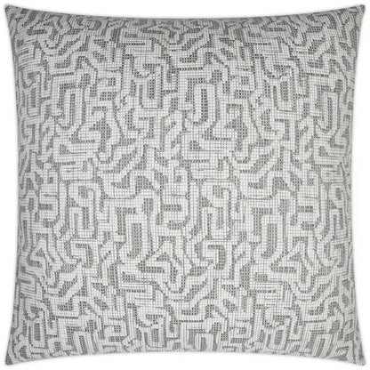 Barkley Abstract White Taupe Large Throw Pillow Insert - LOOMLAN - D.V. Kap - Throw Pillows