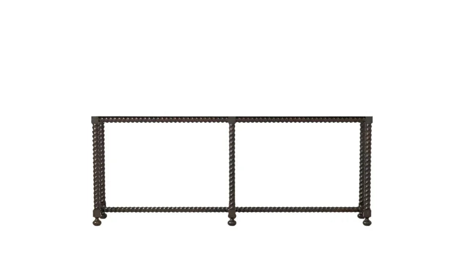 Barley White Banswara Marble Top Console Table - LOOMLAN - Sarreid - Console Tables