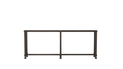 Barley White Banswara Marble Top Console Table - LOOMLAN - Sarreid - Console Tables