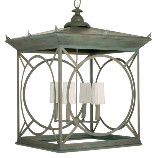 Barlow Aged Finish Steel Lantern-Lanterns-Wildwood-LOOMLAN