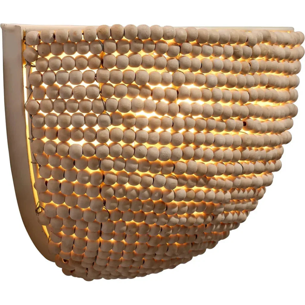 Barnacle Beaded Demi Lune Sconce - LOOMLAN - Jamie Young - Wall Sconces