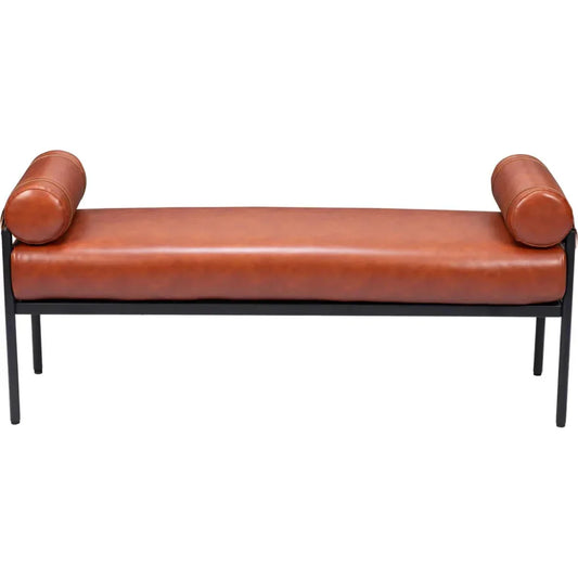 Barrow Steel Brown Bench - LOOMLAN - Zuo Modern - Bedroom Benches