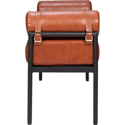 Barrow Steel Brown Bench - LOOMLAN - Zuo Modern - Bedroom Benches