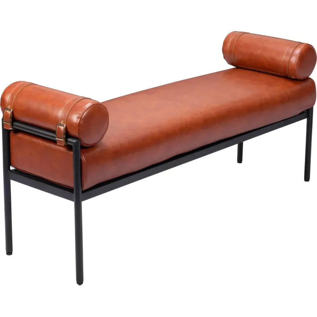 Barrow Steel Brown Bench - LOOMLAN - Zuo Modern - Bedroom Benches