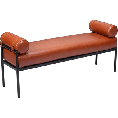 Barrow Steel Brown Bench - LOOMLAN - Zuo Modern - Bedroom Benches