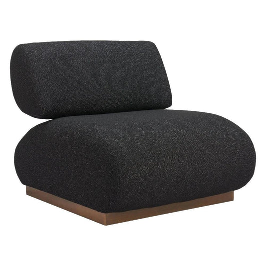Barsa Black Armless Accent Chair - LOOMLAN - Zuo Modern - Club Chairs