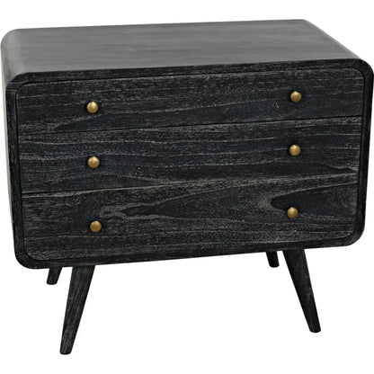 Bart Wood Black Chest - LOOMLAN - Noir - Chests