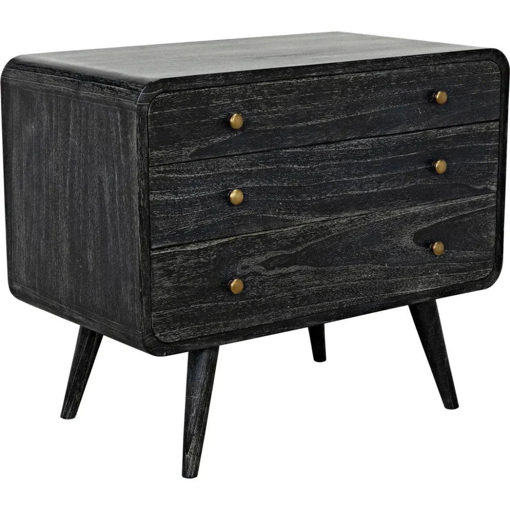 Bart Wood Black Chest - LOOMLAN - Noir - Chests