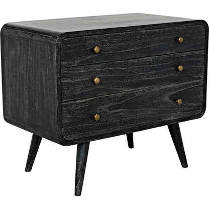 Bart Wood Black Chest - LOOMLAN - Noir - Chests