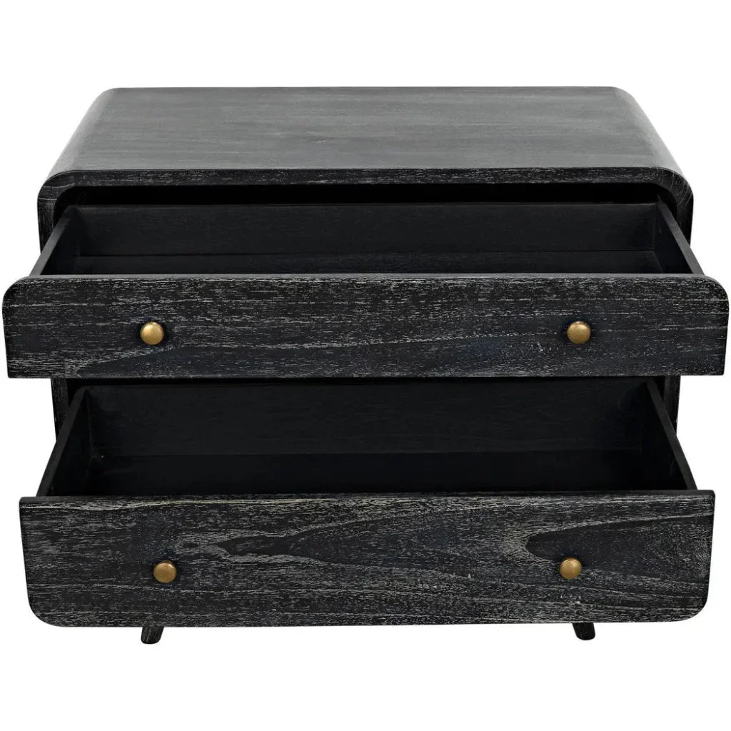 Bart Wood Black Chest - LOOMLAN - Noir - Chests