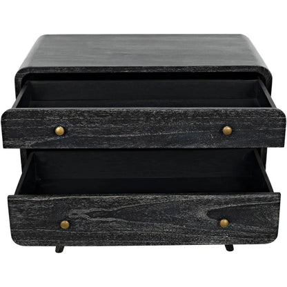 Bart Wood Black Chest - LOOMLAN - Noir - Chests