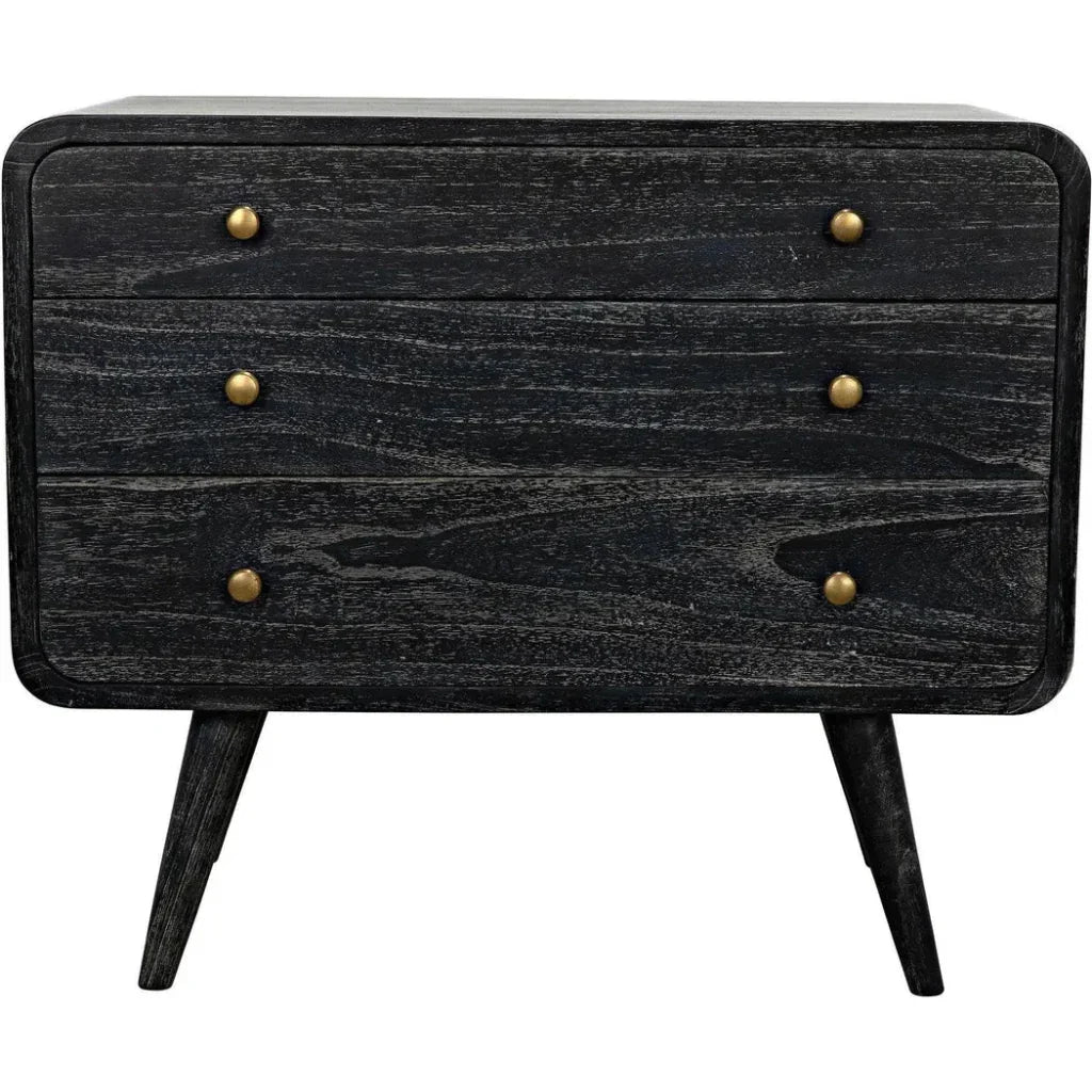 Bart Wood Black Chest - LOOMLAN - Noir - Chests