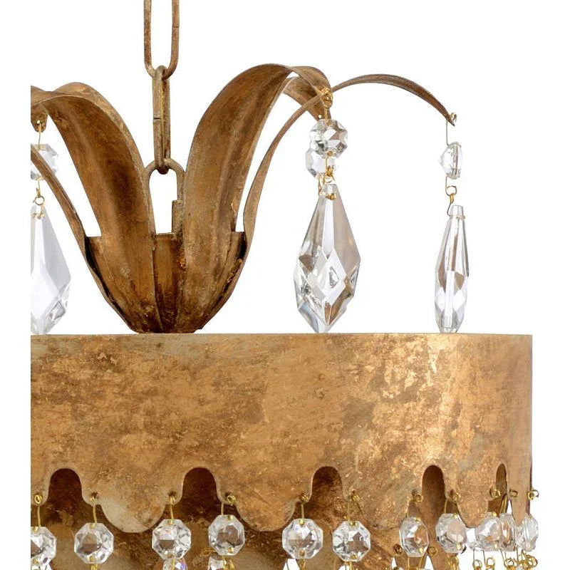 Barton Gold Finish Crystals Pendant - LOOMLAN - Chelsea House - Pendants