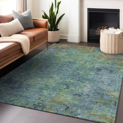 Barzane Blue Washable Indoor - Outdoor Rug - LOOMLAN - LOOMLAN Rugs - Outdoor Rugs