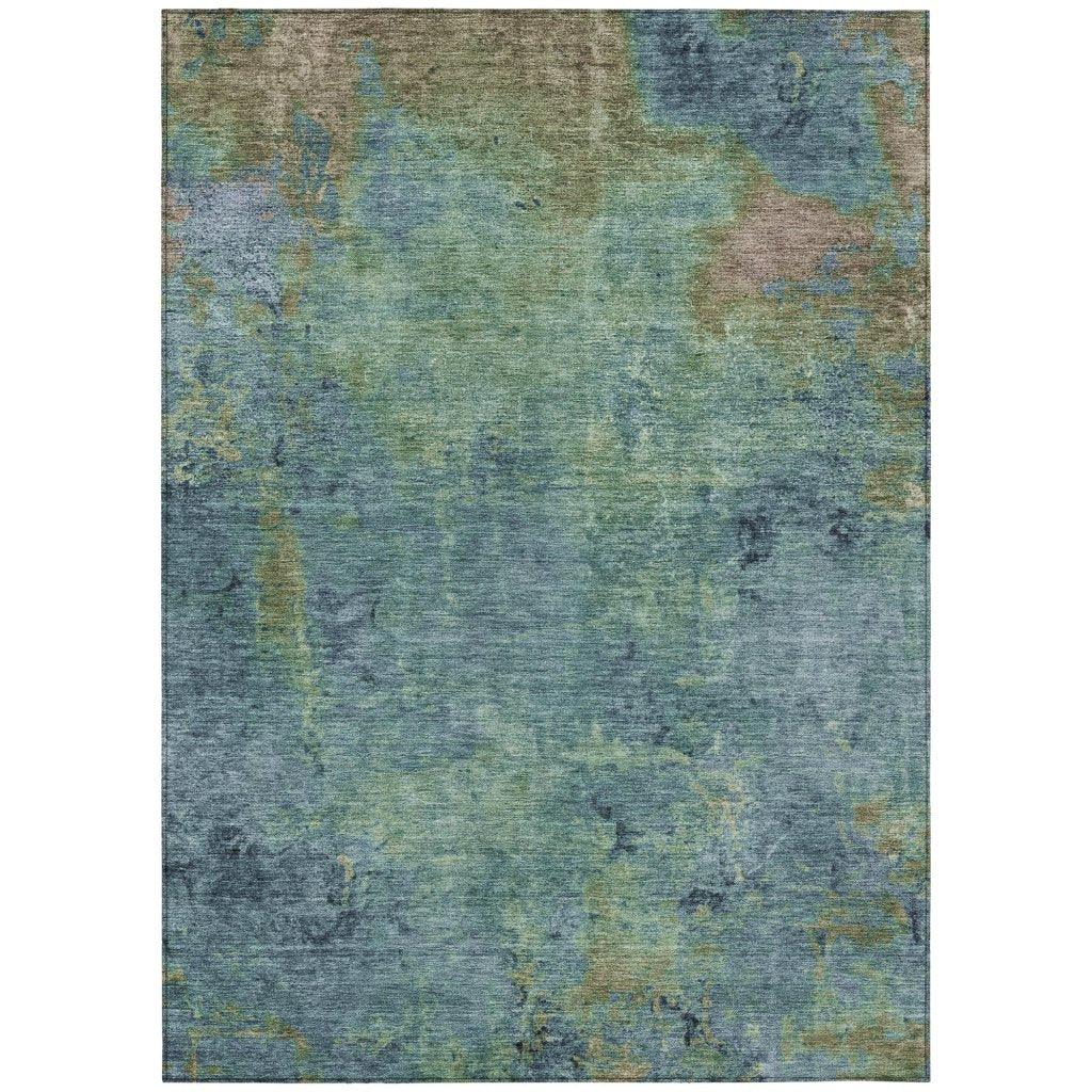 Barzane Blue Washable Indoor - Outdoor Rug - LOOMLAN - LOOMLAN Rugs - Outdoor Rugs