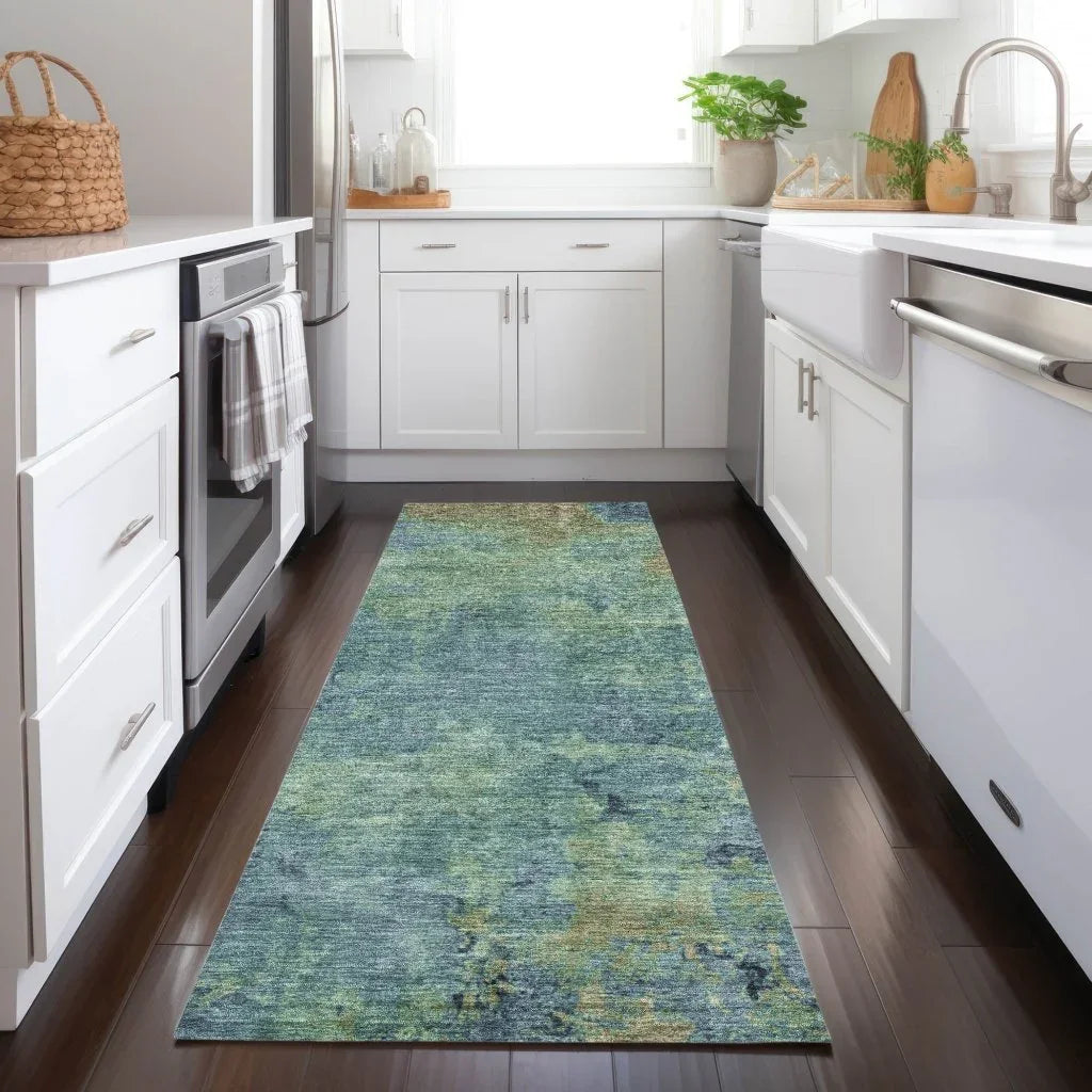 Barzane Blue Washable Indoor - Outdoor Rug - LOOMLAN - LOOMLAN Rugs - Outdoor Rugs