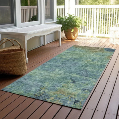 Barzane Blue Washable Indoor - Outdoor Rug - LOOMLAN - LOOMLAN Rugs - Outdoor Rugs