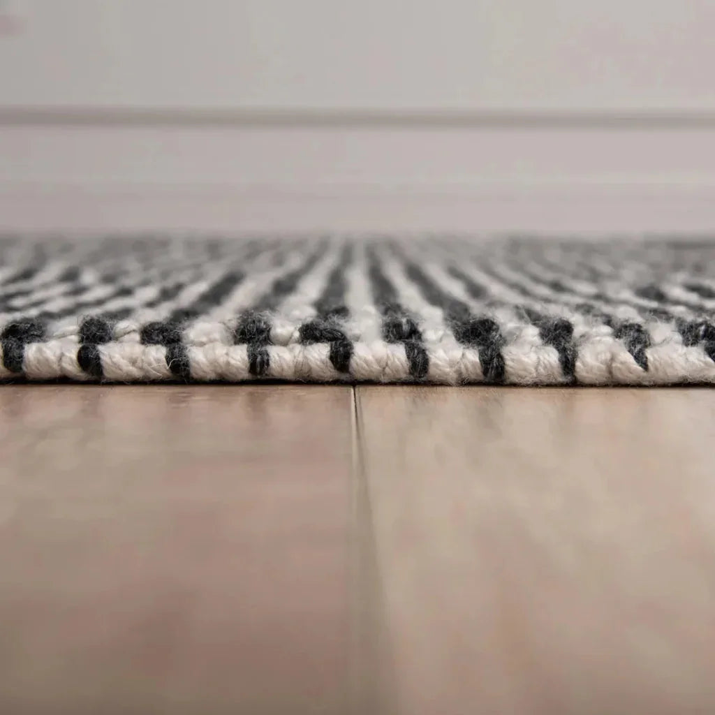 Basi 5x7 Indoor Outdoor Black Patio Rug-Outdoor Rugs-LOOMLAN-LOOMLAN