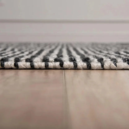 Basi 5x7 Indoor Outdoor Black Patio Rug-Outdoor Rugs-LOOMLAN-LOOMLAN