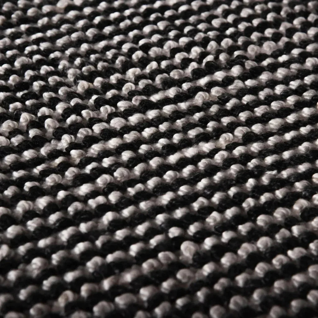 Basi 5x7 Indoor Outdoor Black Patio Rug-Outdoor Rugs-LOOMLAN-LOOMLAN