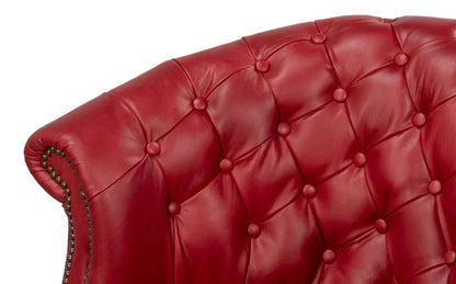 Bastian Top Grain Cow Leather Armchair - LOOMLAN - Sarreid - Club Chairs