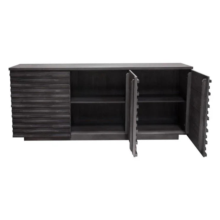 Bastille Three Door Wood Sideboard - LOOMLAN - Diamond Sofa - Sideboards