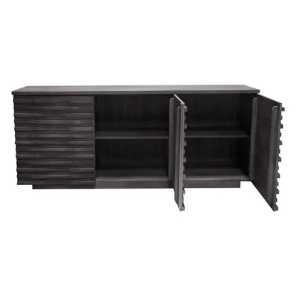 Bastille Three Door Wood Sideboard - LOOMLAN - Diamond Sofa - Sideboards