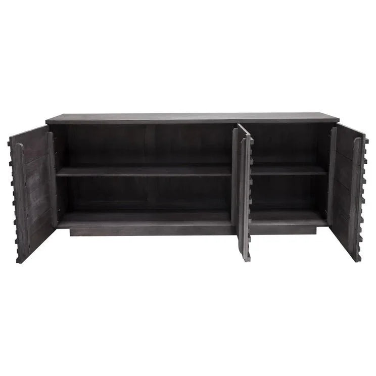Bastille Three Door Wood Sideboard - LOOMLAN - Diamond Sofa - Sideboards