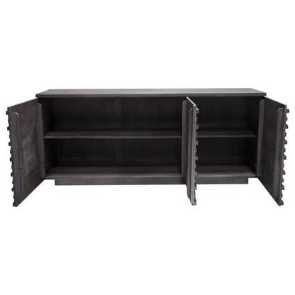 Bastille Three Door Wood Sideboard - LOOMLAN - Diamond Sofa - Sideboards