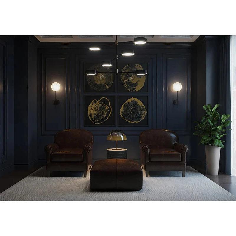 Bastoni Lounge Chair Chocolate Leather Brass s - LOOMLAN - SUNPAN - Club Chairs