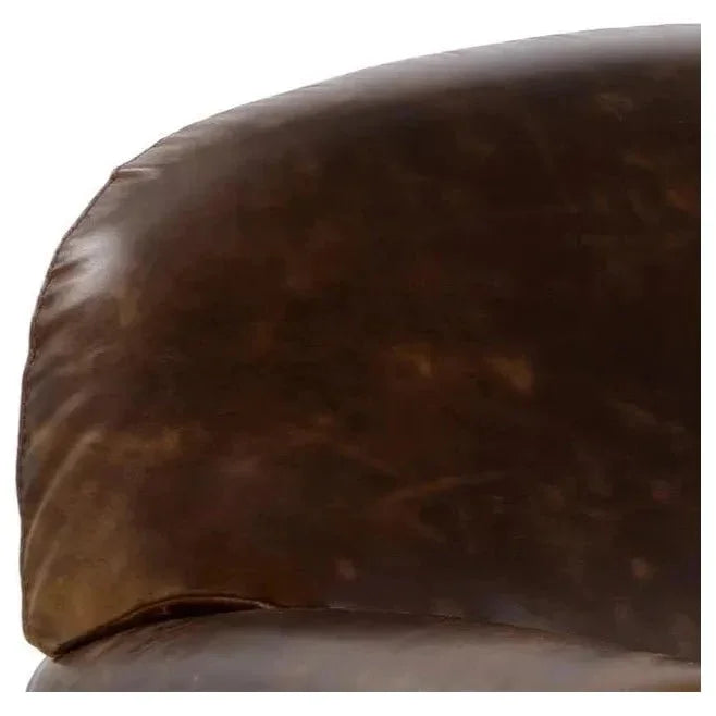 Bastoni Lounge Chair Chocolate Leather Brass s - LOOMLAN - SUNPAN - Club Chairs