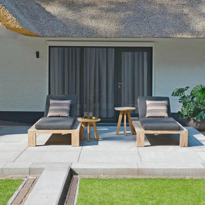 Batak Teak Wood Sun Lounger-Outdoor Cabanas & Loungers-Artesia-LOOMLAN