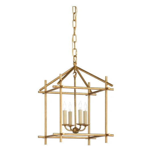 Baton Gold With Candle Lights Lantern - LOOMLAN - Chelsea House - Lanterns