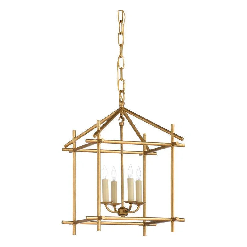 Baton Gold With Candle Lights Lantern - LOOMLAN - Chelsea House - Lanterns