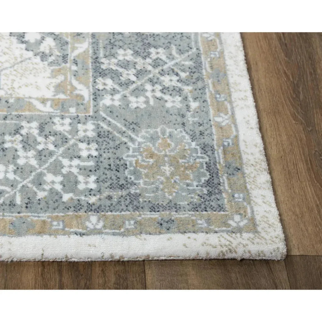 Batu Floral Gray Large Area Rugs For Living Room - LOOMLAN - LOOMLAN - Area Rugs
