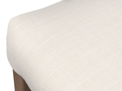 Bauhaus Ivory Linen Armless Dining Chair (Set Of 2)