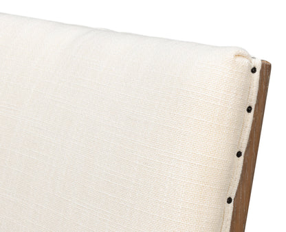 Bauhaus Ivory Linen Armless Dining Chair (Set Of 2)