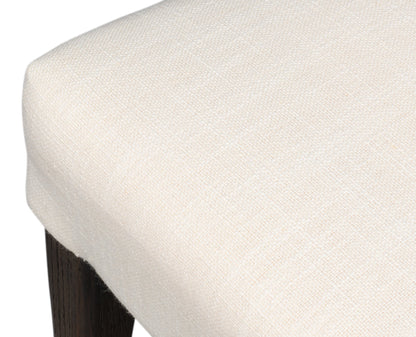 Bauhaus Ivory Linen Armless Dining Chair (Set Of 2)