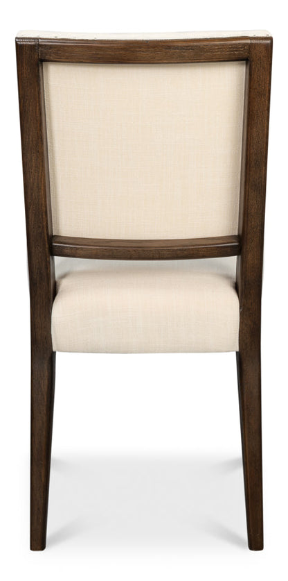 Bauhaus Ivory Linen Armless Dining Chair (Set Of 2)