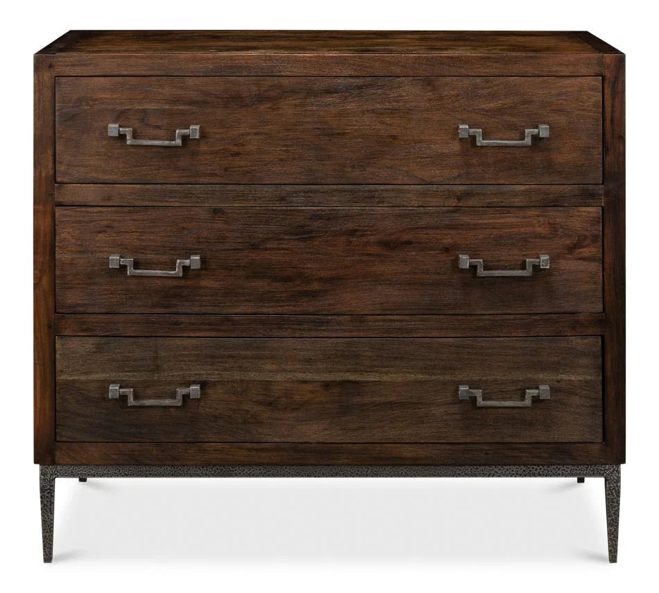 Bauhaus Three Drawer Wood Chest - LOOMLAN - Sarreid - Chests