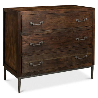 Bauhaus Three Drawer Wood Chest - LOOMLAN - Sarreid - Chests