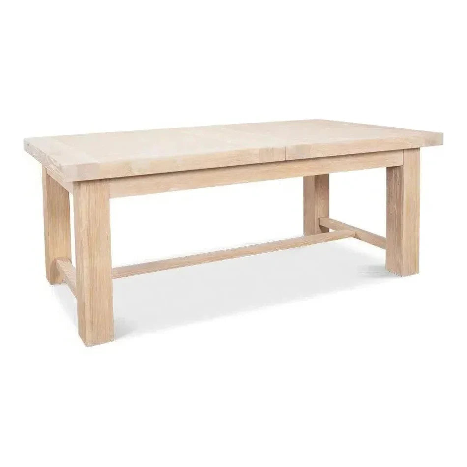 Bauhaus Wooden Extendable Dining Table-Dining Tables-Sarreid-Light Brown-LOOMLAN