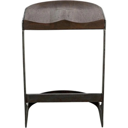 Baxter Wood and Steel Counter Stool - LOOMLAN - Noir - Counter Stools
