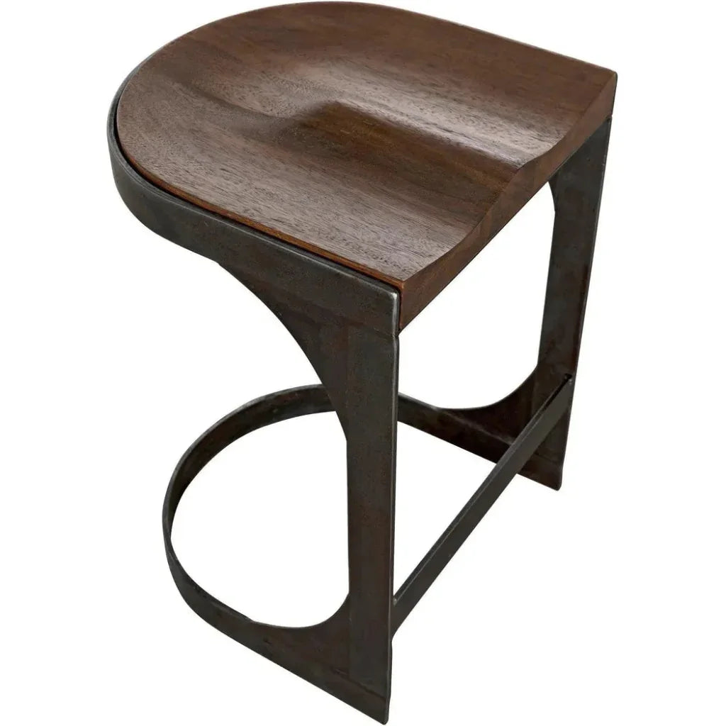 Baxter Wood and Steel Counter Stool - LOOMLAN - Noir - Counter Stools