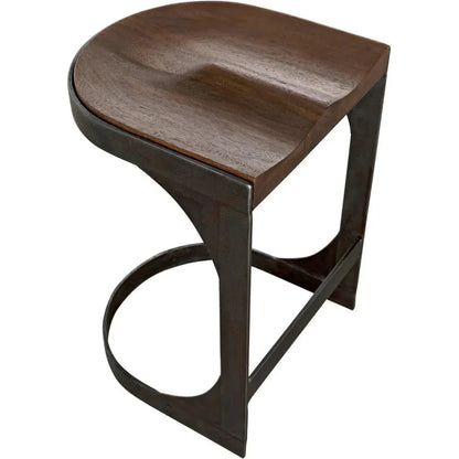 Baxter Wood and Steel Counter Stool - LOOMLAN - Noir - Counter Stools